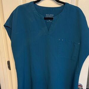 DOLAN8 Teal V-Notch Pocket Tunic